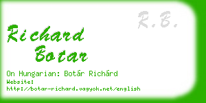 richard botar business card
