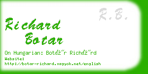 richard botar business card